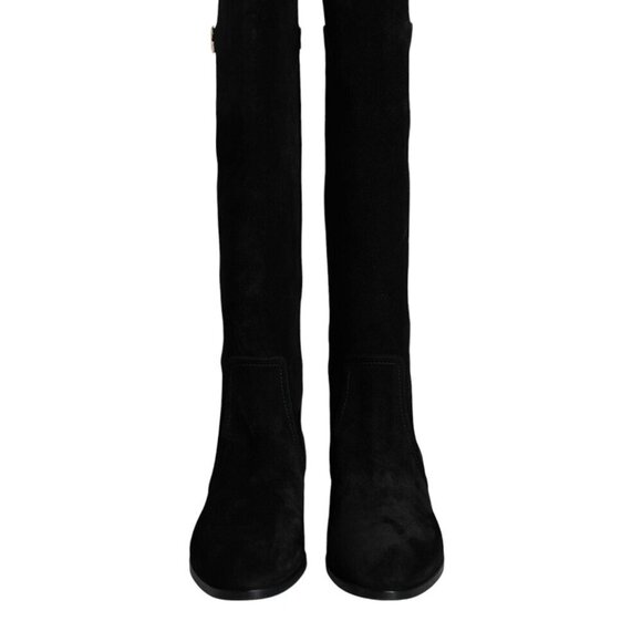 Dolce & Gabbana Dolce & Gabbana Black Suede Leather Knee High Boots Shoes/EU37 - Picture 4 of 4